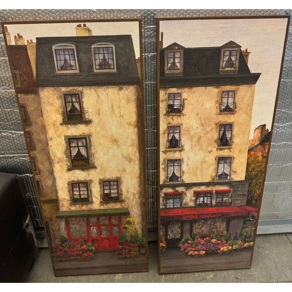 Montserrat Masdeu Flowers on the Boulevard II & III Buildings - 36" x 13.5" - Wo - Picture 1 of 10